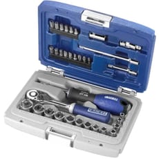 Expert by Facom 34 Piece 1/4" Drive Hex Socket and Screwdriver Bit Set Metric