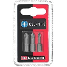 Facom ED1.J3 3 Piece Pozi Screwdriver Bit Set