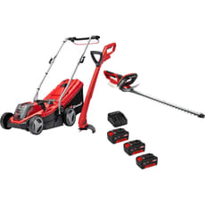 Einhell GE-CM 18v Cordless Rotary Lawnmower, Grass and Hedge Trimmer Kit