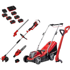 Einhell GE-CM 18v Cordless Rotary Lawnmower, Grass Trimmer and Multi Tool Kit