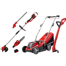 Einhell GE-CM 18v Cordless Rotary Lawnmower, Grass Trimmer and Multi Tool Kit