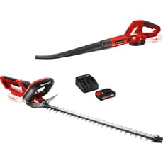 Einhell 2 Piece 18v Cordless Hedge Trimmer and Leaf Blower Garden Power Tool Kit 