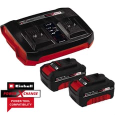 Einhell Genuine PXC 18v Cordless Twin Battery Charger and Li-ion Batteries 4ah