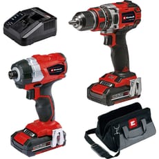 Einhell 18v Cordless Brushless Combi Drill and Impact Driver Kit
