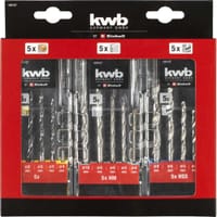 Einhell 15 Piece Assorted Drill Bit Set in 3 Cases 