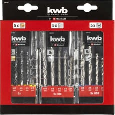 Einhell 15 Piece Assorted Drill Bit Set in 3 Cases