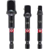 Einhell 3 Piece 1/4" Hex Impact Socket Adaptor Set 