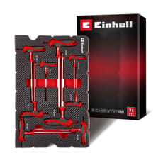 Einhell 9 Piece T Handle Hex Key Set in Foam Tray for E Case