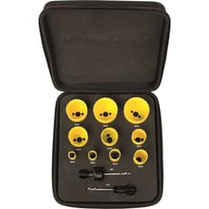 Starrett KDC10022 12 Piece Deluxe Plumbers Hole Saw Set 