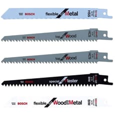 Bosch Genuine 5 Piece Mixed Recipro Saw Blade Set for KEO and Other Garden Saws