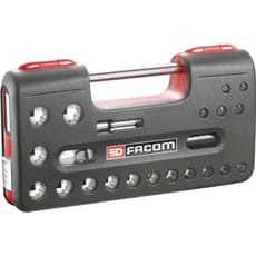 Facom 20 Piece 1/2" Bi Hex Socket Set Metric in Detection Box