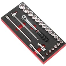 Facom 23 Piece 1/2" Drive Socket Set Metric in Foam Module Tray