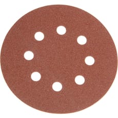 Faithfull 125mm Hook and Loop Aluminium Oxide Sanding Discs