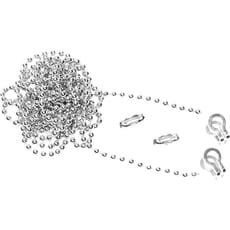 Faithfull Nickel Plated Brass Ball Chain Kit for Sink and Bath Plugs
