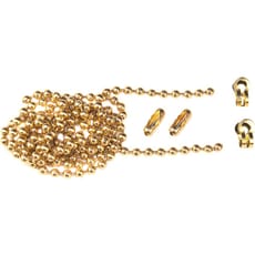 Faithfull Polished Brass Ball Chain Kit for Sink and Bath Plugs