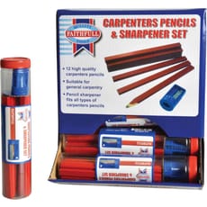 Faithfull Carpenters Pencils and Sharpener