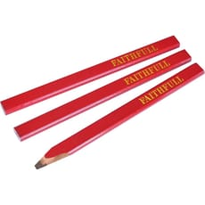 Faithfull Medium Carpenters Pencils Red