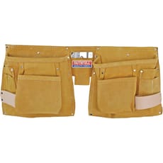 Faithfull 10 Pocket Leather Tool and Nail Pouch
