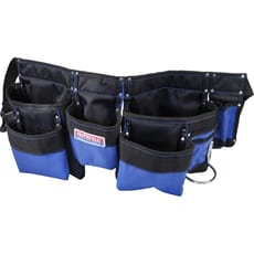 Faithfull Double Tool and Nail Pouch Nylon Tool Belt
