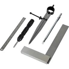 Faithfull 5 Piece Stainless Steel Marking and Measuring Set