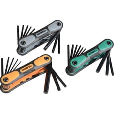 Faithfull Folding Metric / Imperial Hex and Torx Key Set Triple Pack