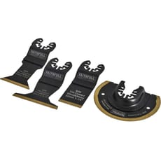 Faithfull 4 Piece OIS Oscillating Multi Tool Multi Purpose Titanium Blade Set
