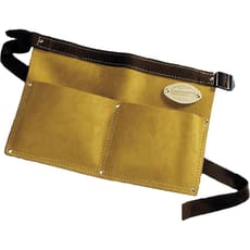 Faithfull Double Pocket Leather Nail pouch