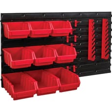 Faithfull 12 Piece Wall Storage Bin and Panel Set