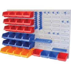 Faithfull 43 Piece Wall Storage Bin and Panel Set