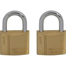 Faithfull 2 Piece Keyed Alike Brass Padlock Set