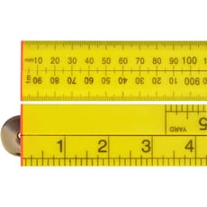 Faithfull Yellow ABS Plastic Folding Rule