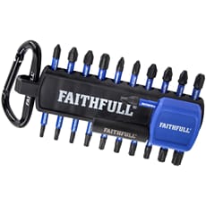 Faithfull 22 Piece Impact Screwdriver Bit Set on Carabiner