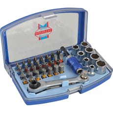 Faithfull 42 Piece 1/4" Drive Socket and Screwdriver Bit Set