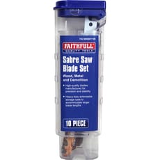 Faithfull 10 Piece Reciprocating Sabre Saw Blade Set