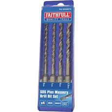Faithfull 4 Piece SDS Plus Drill Bit Set