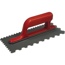 Faithfull V and U Notched Plastic Tiling Trowel Soft Grip Handle