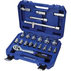 Faithfull 22 Piece 1/2" Drive Hexagon Socket Set Metric