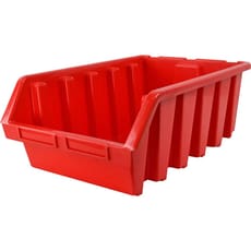 Faithfull Ergobox Interlocking Storage Bin Red