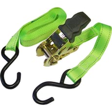 Faithfull 2 Piece Ratchet Tie Down S Hook Strap Set
