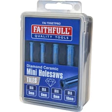 Faithfull 4 Piece Diamond Ceramic Mini Holesaw Set