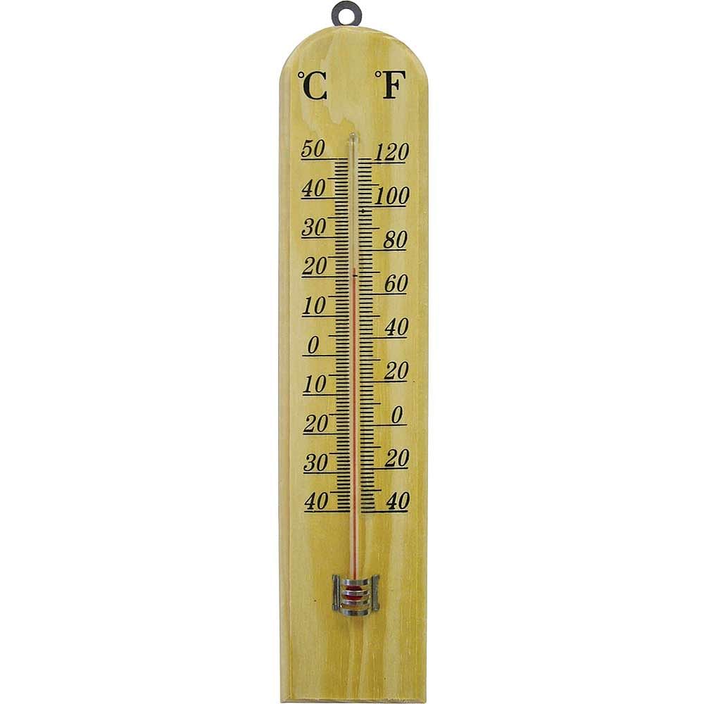 Faithfull Wooden Wall Thermometer Small Thermometers