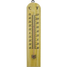 Faithfull Wooden Wall Thermometer Small