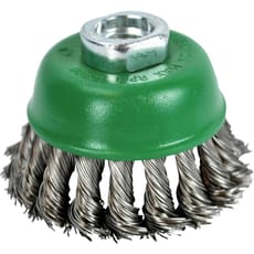 Faithfull Twist Knot 0.5mm Stainless Steel Wire Cup Brush