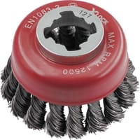 Faithfull X Lock Twist Knot 0.5mm Steel Wire Cup Brush 