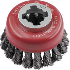Faithfull X Lock Twist Knot 0.5mm Steel Wire Cup Brush