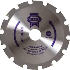 Faithfull Circular Saw Blade for Wood with Nails