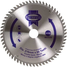Faithfull TCT Cross Cut Mitre Saw Blade