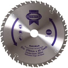 Faithfull Anti Kick Circular Saw Blade