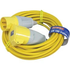Faithfull Extension Trailing Lead 32amp 2.5mm Yellow Cable 110v