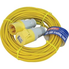 Faithfull Extension Trailing Lead 16 amp Yellow Cable 110v